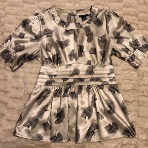 BCBG MaxAzria Gingko Leaf Blouse